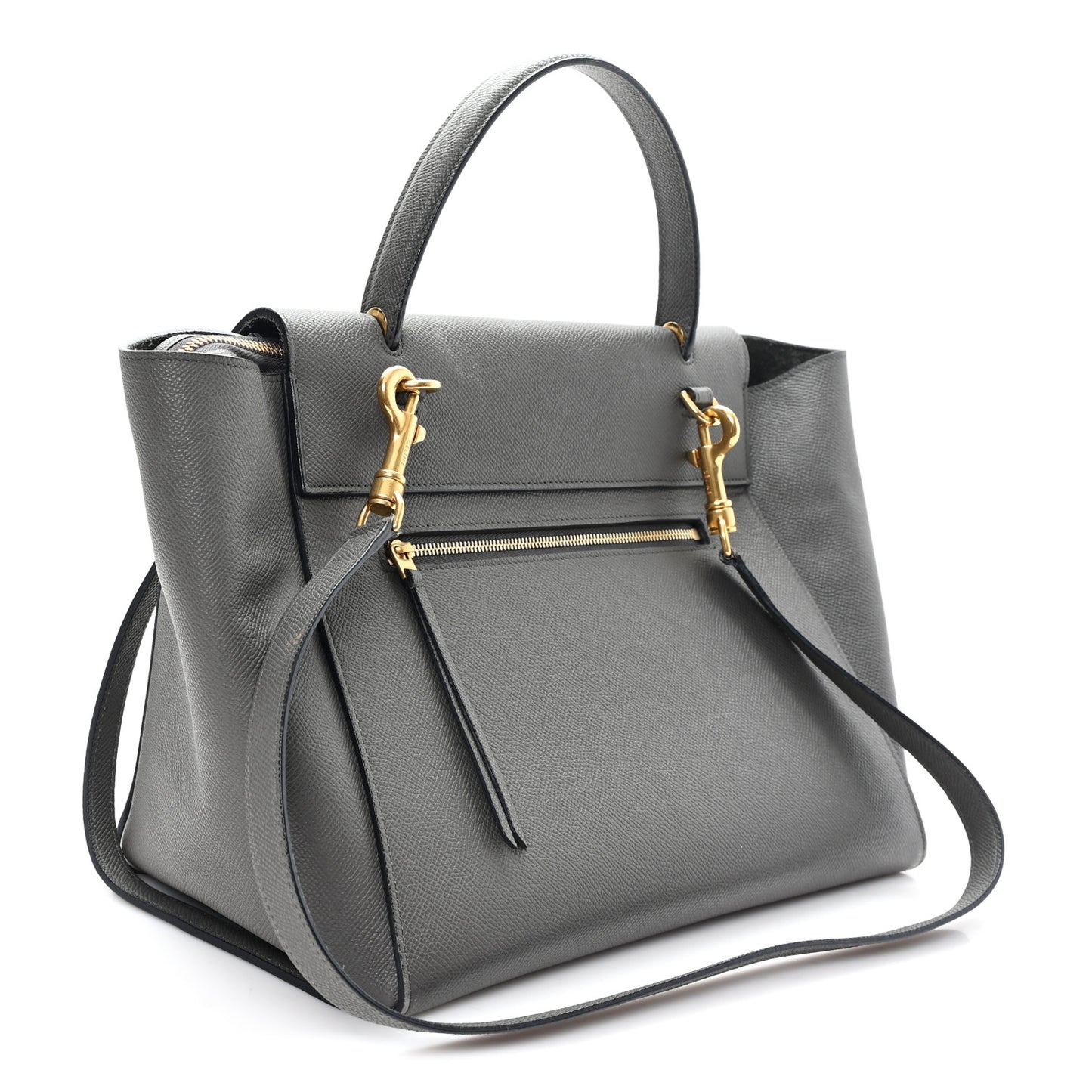 Grained Calfskin Mini Belt Bag Grey