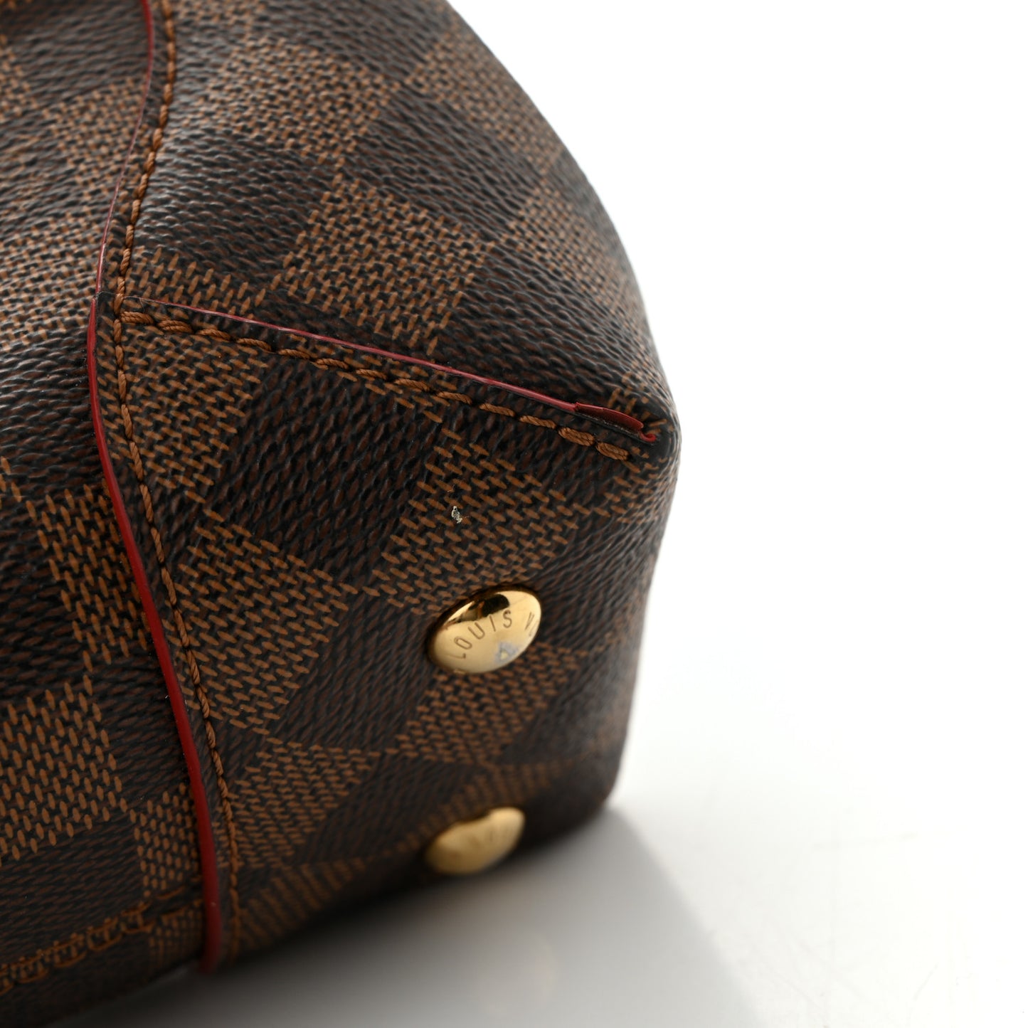 Damier Ebene Caissa Clutch Cherry