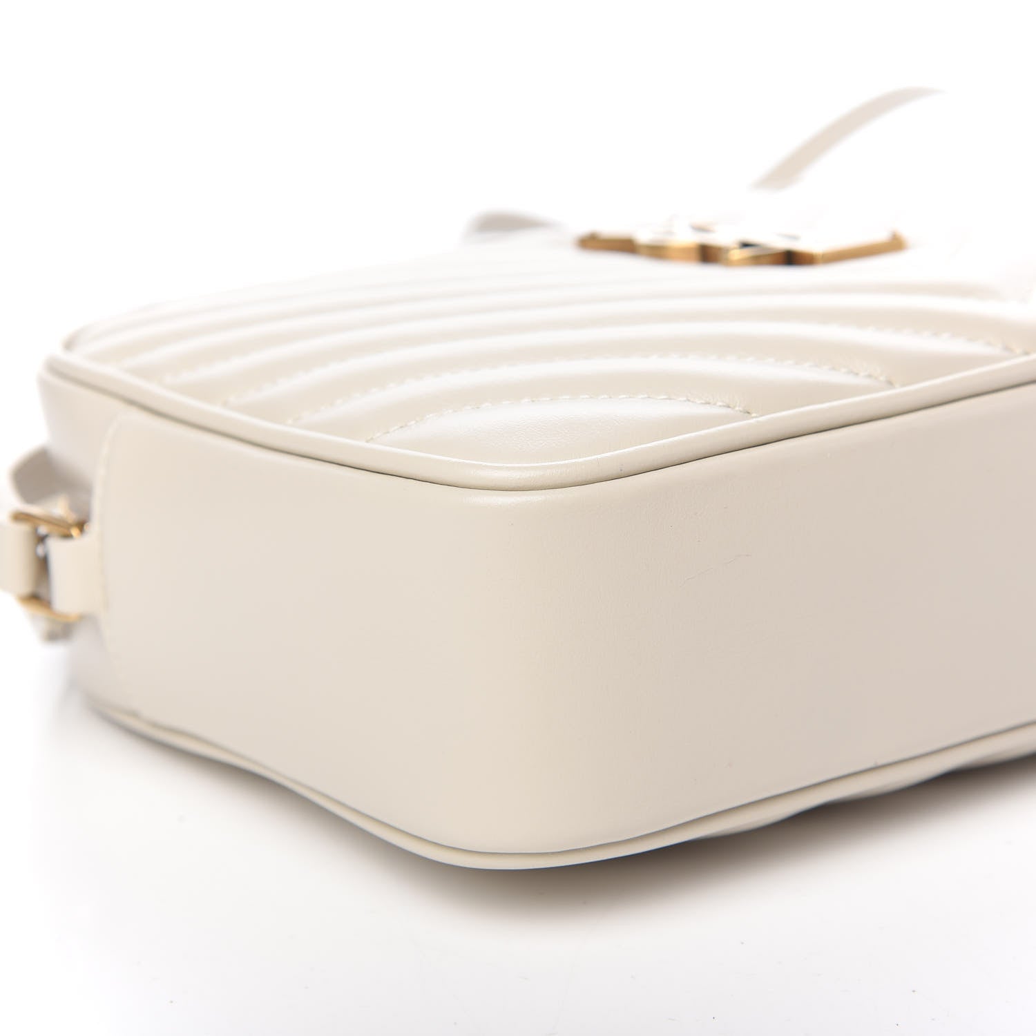 Saint Laurent Calfskin Matelasse Monogram Lou Camera Bag Crema Soft 8 of 9