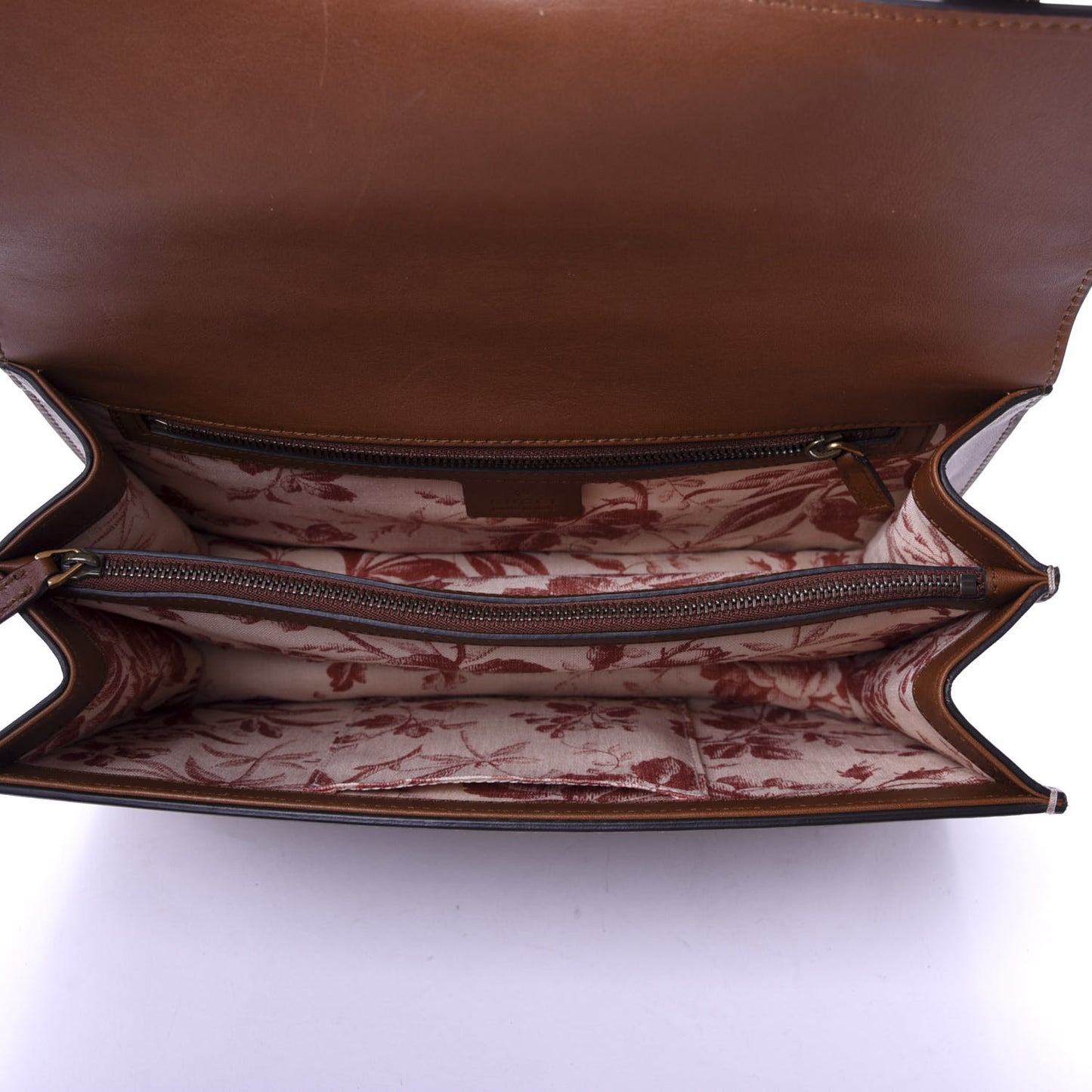 Calfskin Animalier Shoulder Bag Brown