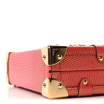Louis Vuitton Metalic Lizard Petite Malle Pink 9 of 10