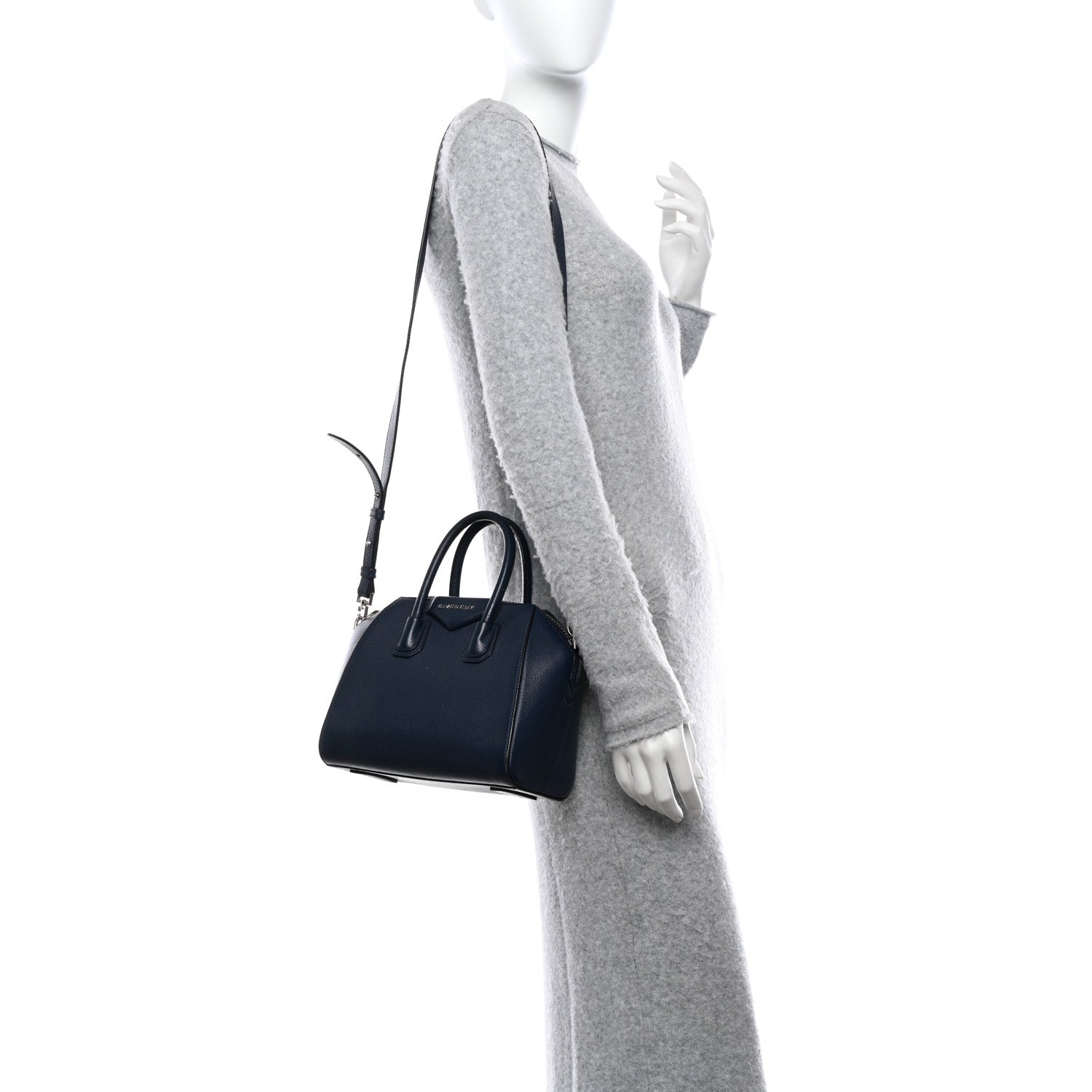 Givenchy Sugar Goatskin Mini Antigona Navy 2 of 9