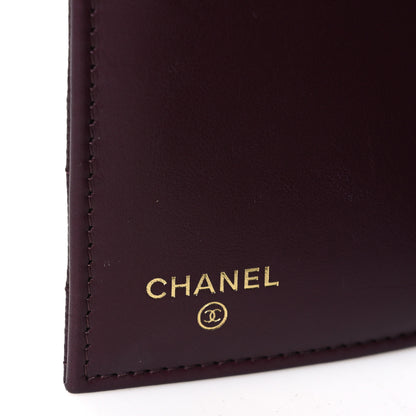 Chanel Caviar Quilted Chain Embossed CC Medium Flap Wallet Dark Burgundy 6 of 8
