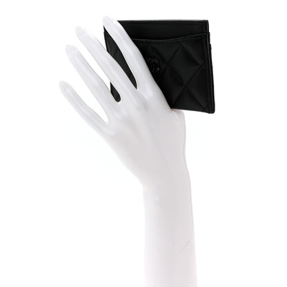Chanel Pearly Lambskin Quilted Card Holder So Black 2 of 8