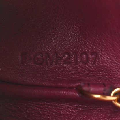 Celine Lambskin Bi-Color Solo Coin Card Case Burgundy Navy 6 of 6