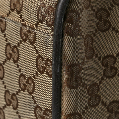 Gucci GG Monogram Web Large Collapsible Carry On Duffle Beige Brown 12 of 15