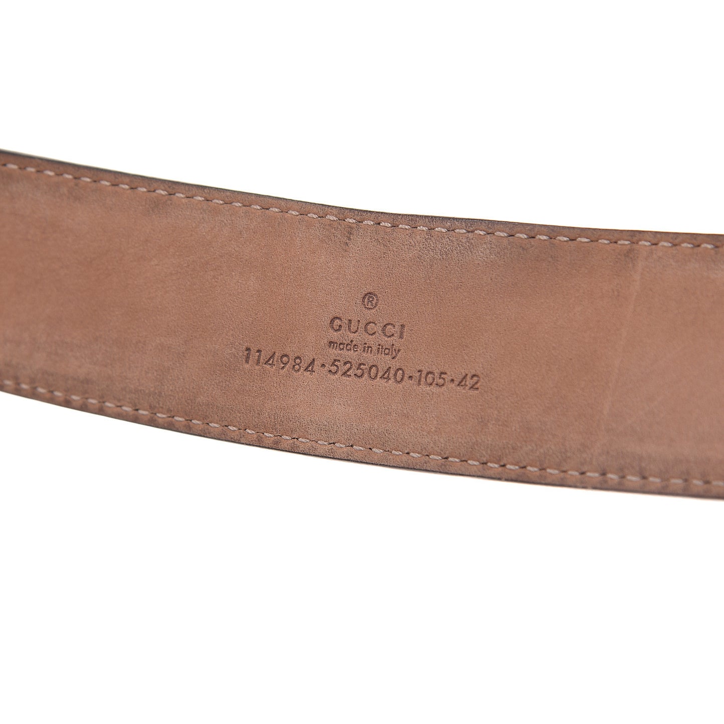 Calfskin Web Interlocking G Belt 105 42 Dark Brown