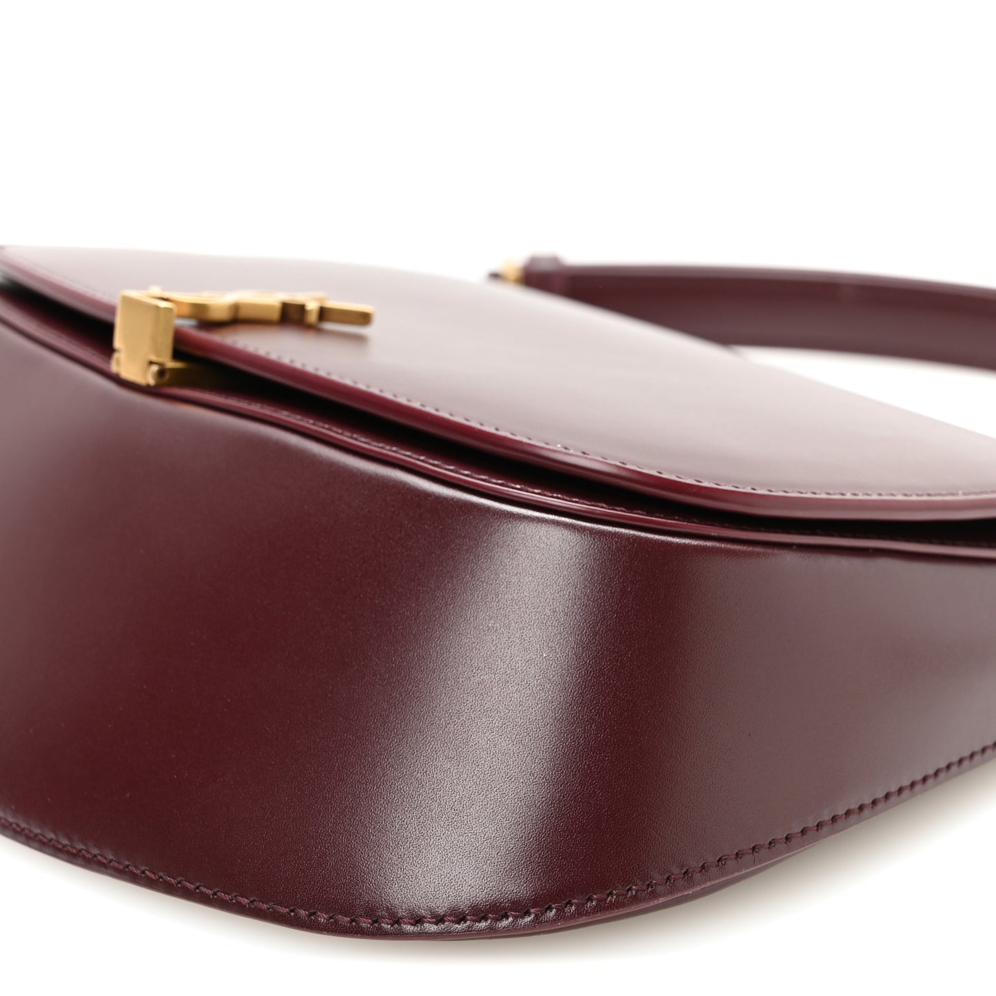 Box Calfskin Mini Voltaire Top Handle Bag Cabernet