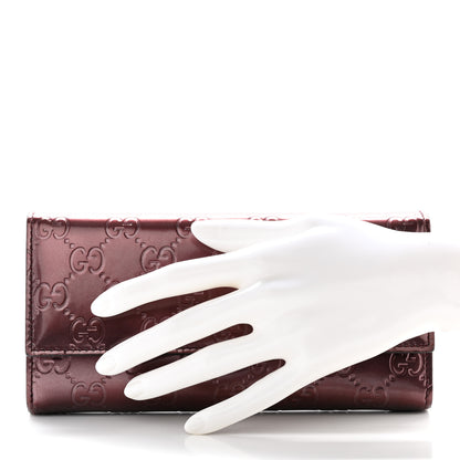 Gucci Shine Guccissima Lovely Heart Continental Wallet Scarlatto 2 of 17
