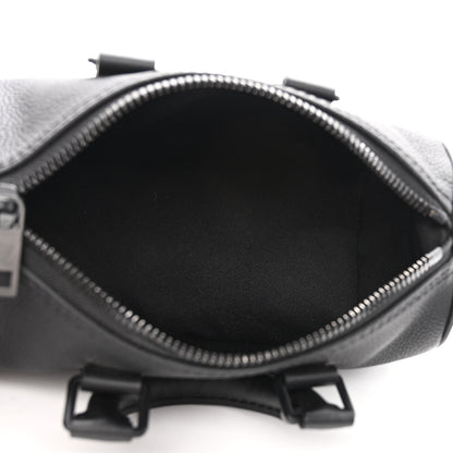 Louis Vuitton Grained Calfskin Aerogram Keepall XS Black 5 of 9