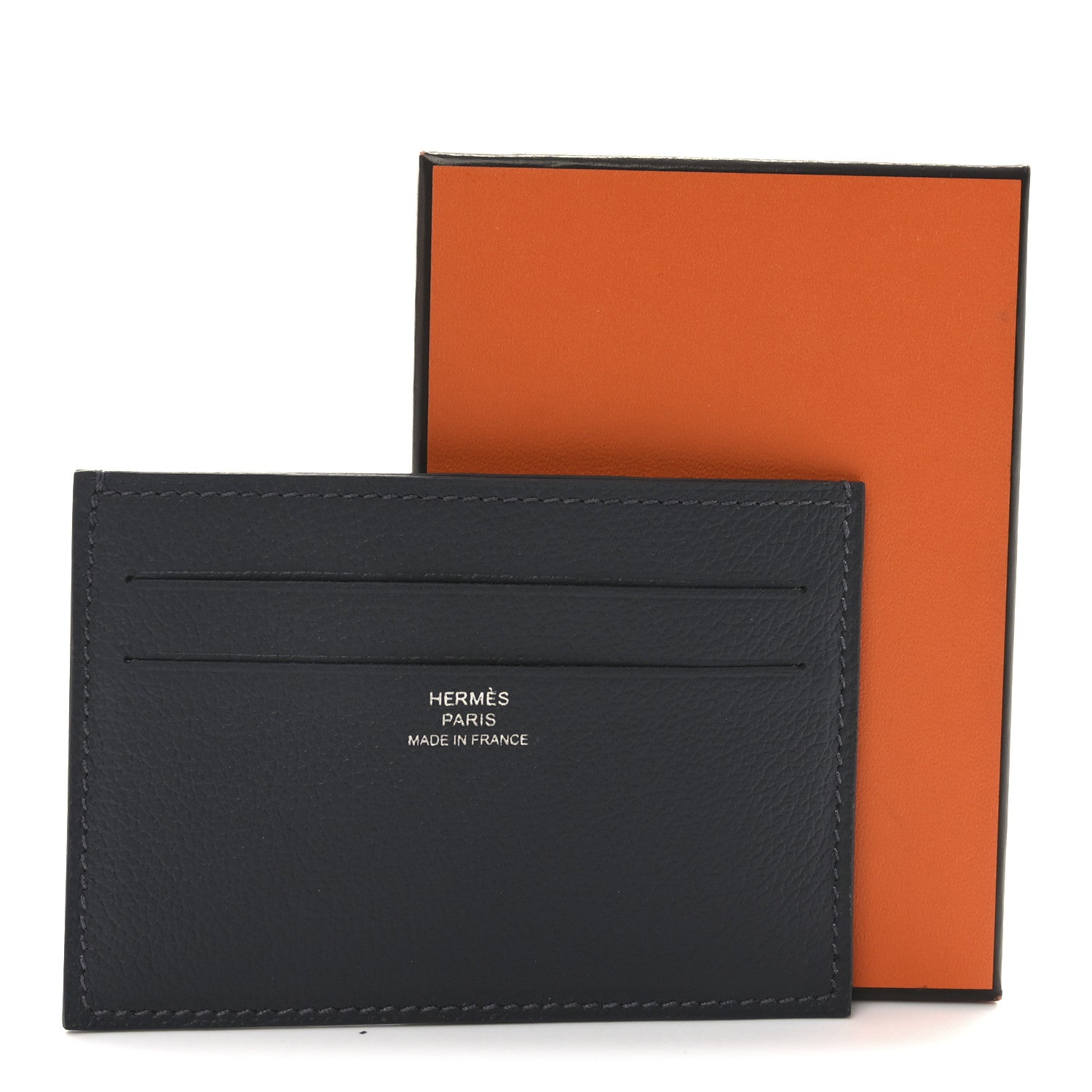 Hermes Evercolor Citizen Twill Card Case Gris Meyer 7 of 7