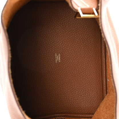 Hermes Taurillon Clemence Picotin Lock 22 MM Gold 5 of 12