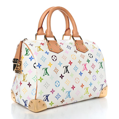 Louis Vuitton Monogram Multicolor Speedy 30 White 3 of 8
