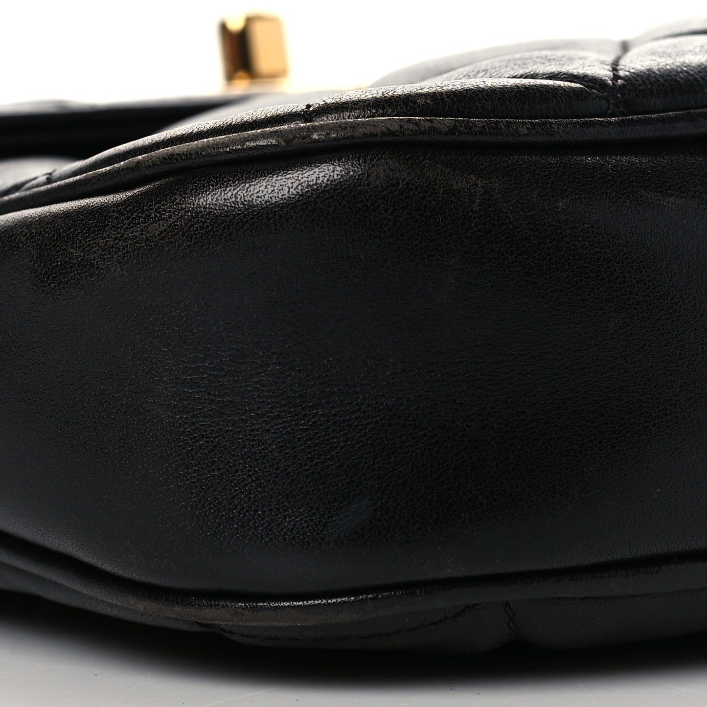 Lambskin Quilted Flap Crossbody Black