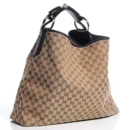 Gucci Monogram Large Horsebit Chain Hobo Dark Brown 3 of 9