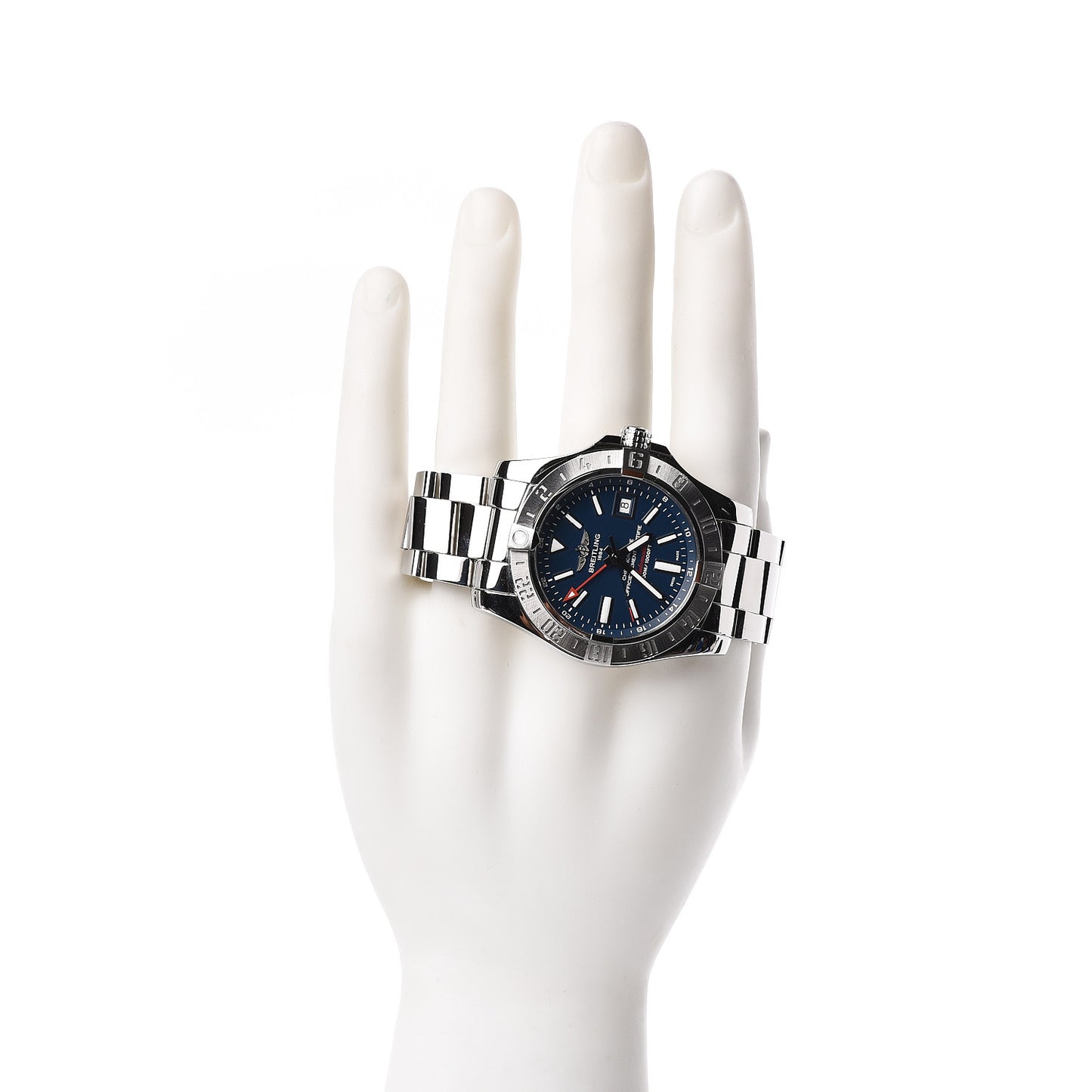 Stainless Steel 43mm Avenger II GMT Automatic Watch Blue A32390