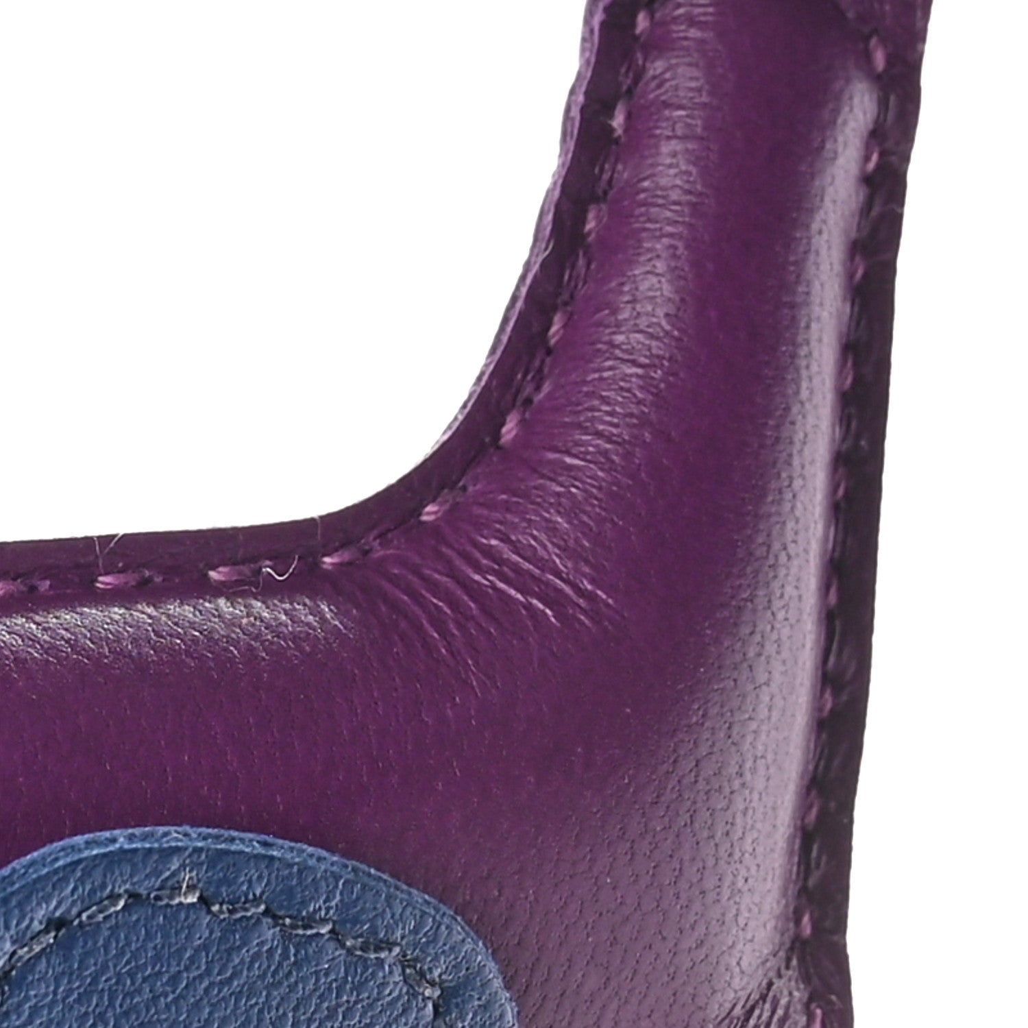 Hermes Milo Lambskin Grigri Rodeo Horse Bag Charm PM Violet Sesame Bleu Saphir 5 of 5