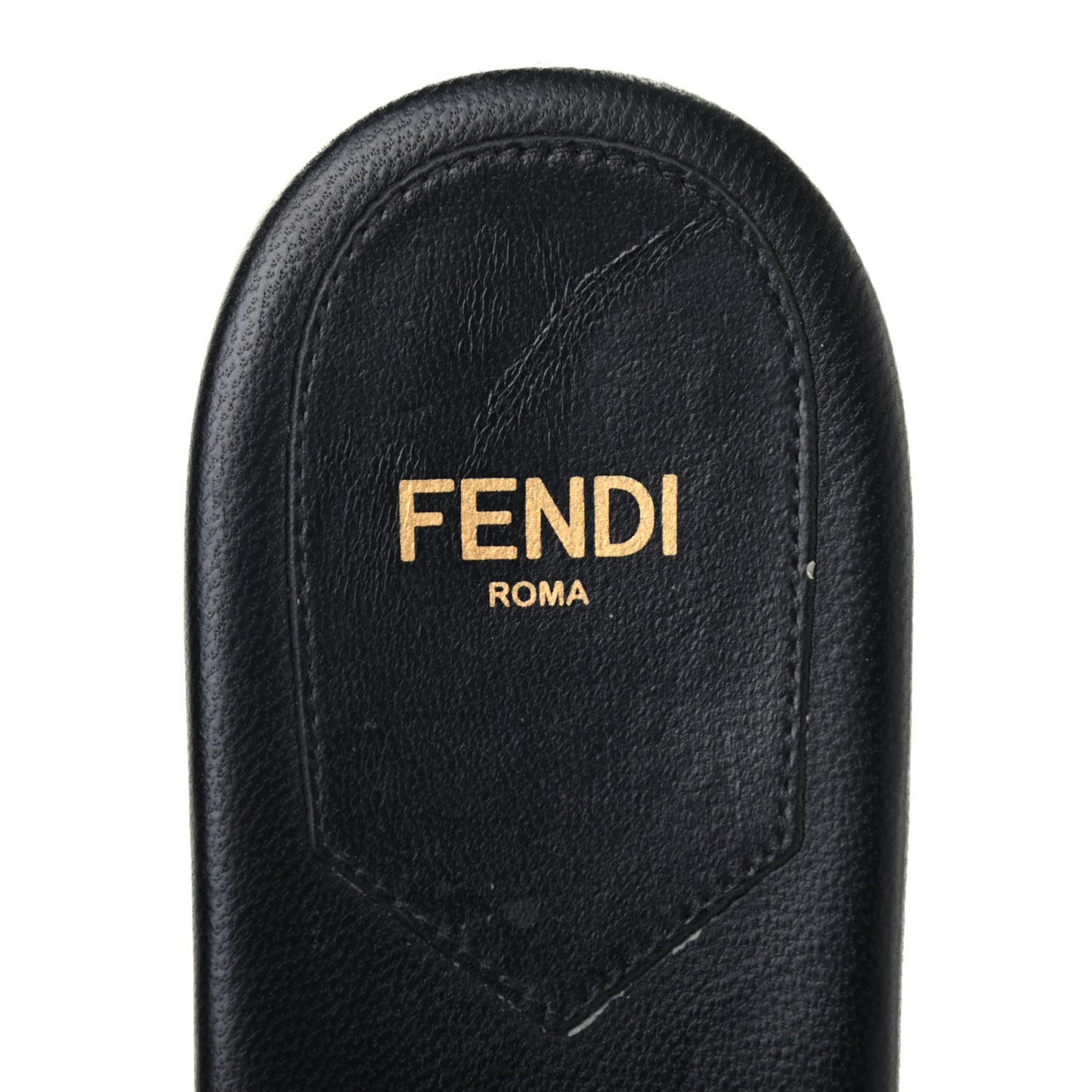 Raffia FF Flat Slide Sandals 37 Natural Black