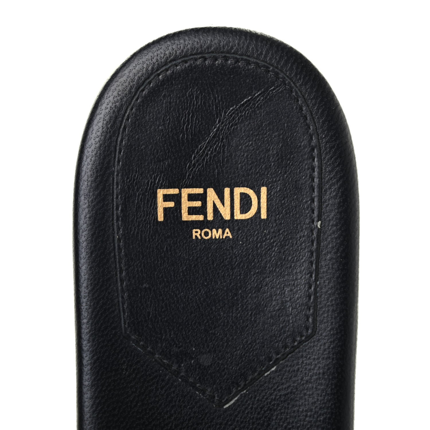 Fendi Raffia FF Flat Slide Sandals 37 Natural Black 6 of 14