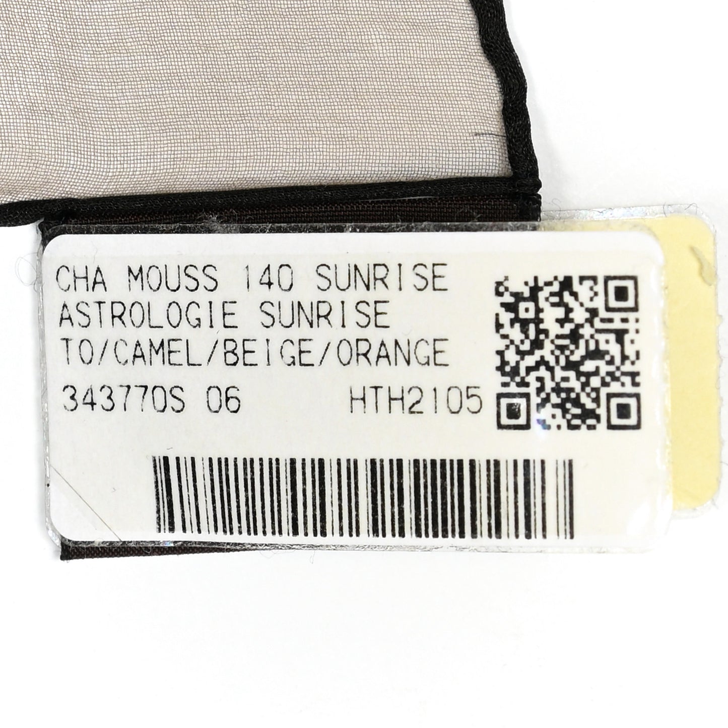 Silk Muslin Astrologie Sunrise Shawl 140 Camel Beige Orange