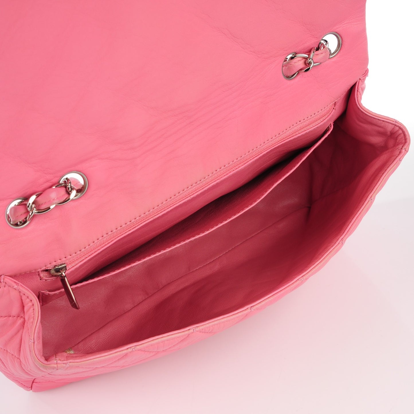 Lambskin Quilted Jumbo Single Flap Pink