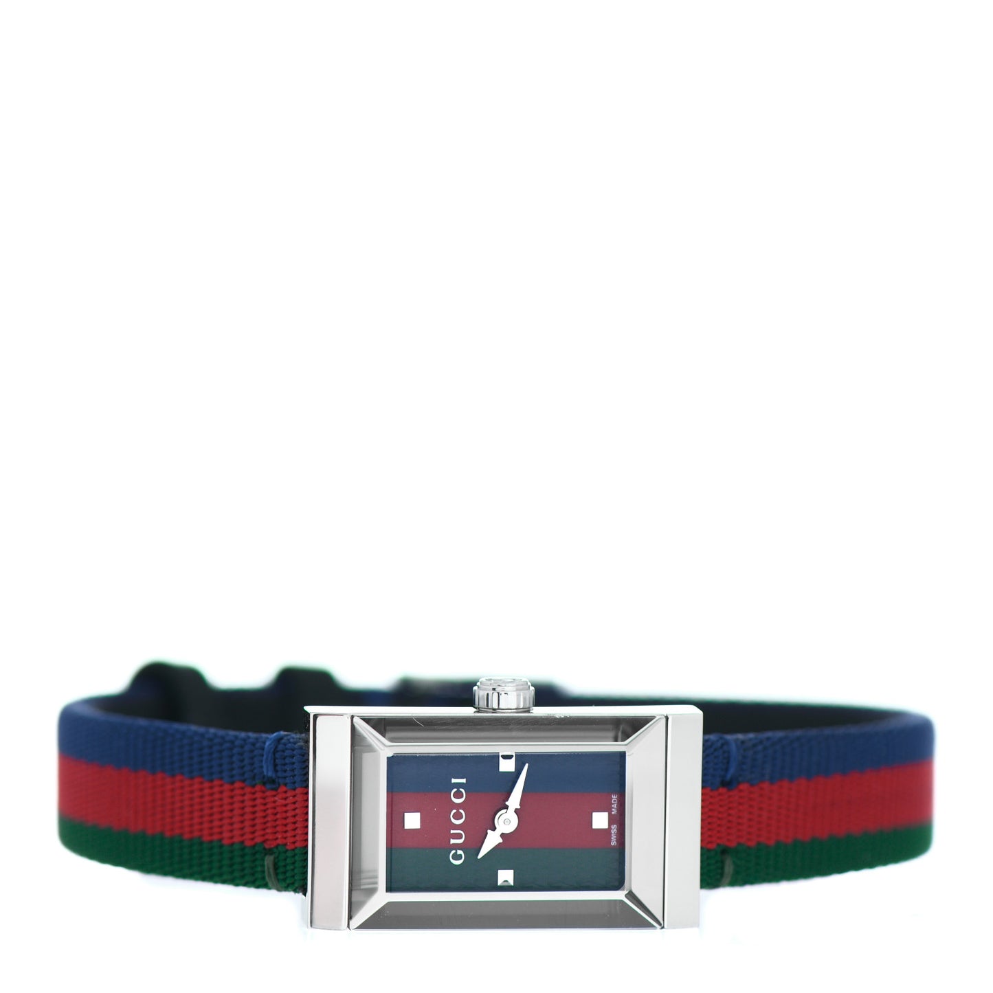 Stainless Steel Nylon 14mm Web G-Frame Quartz Watch Green