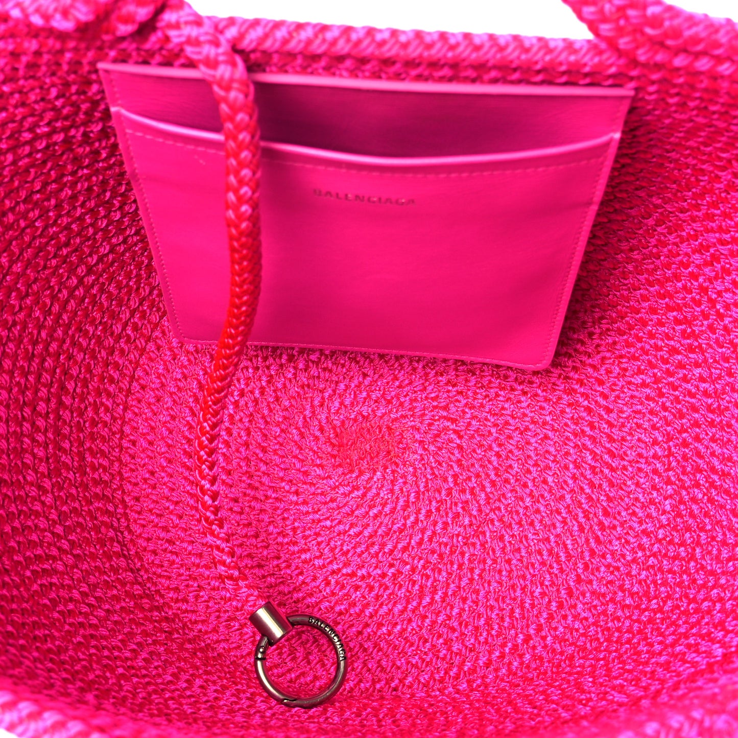 BOTTEGA VENETA Raffia Large Ibiza Basket Bag  Lipstick Pink