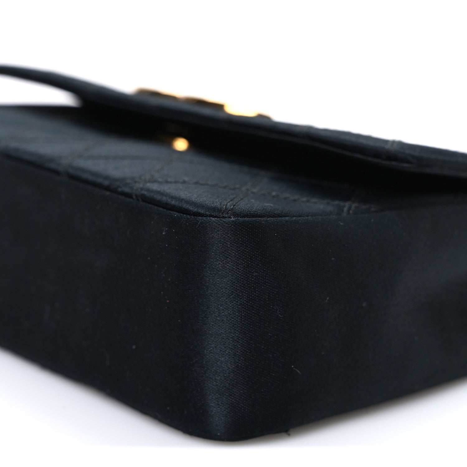 Chanel Satin Quilted Mini Single Flap Black 11 of 12