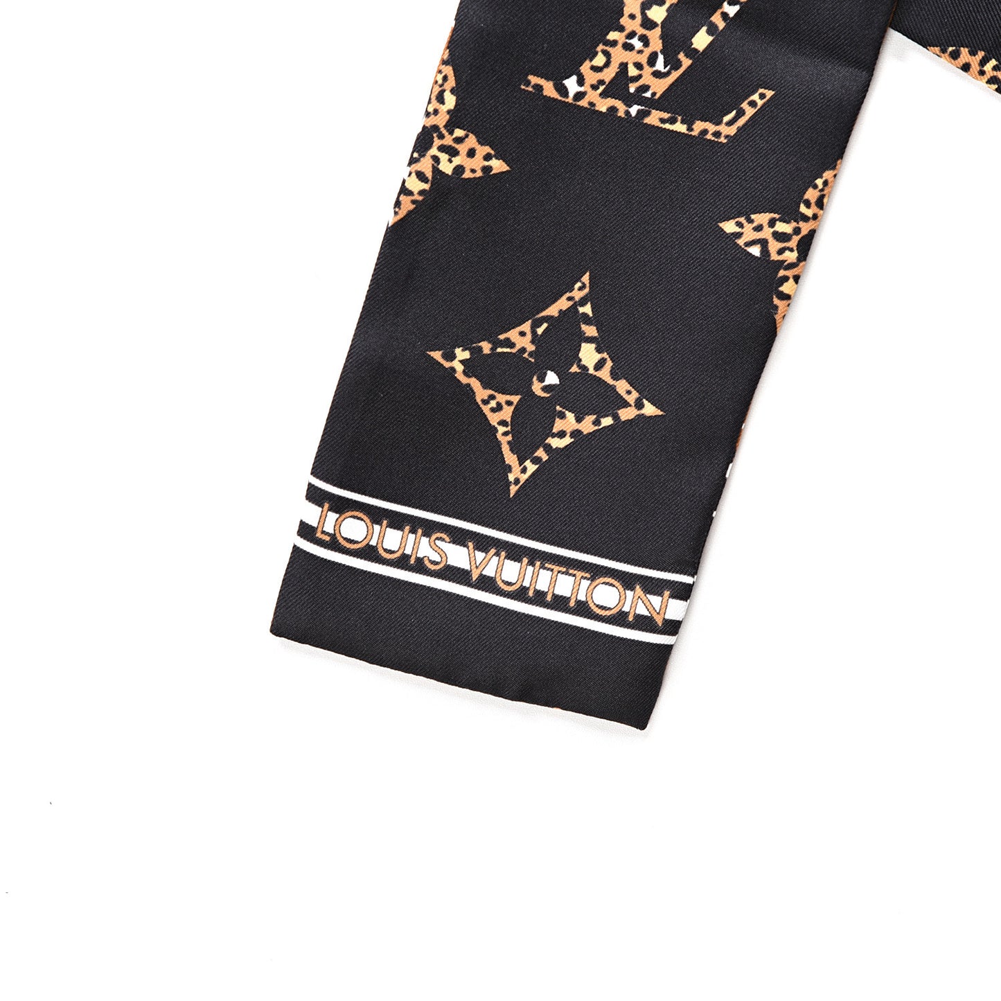 Silk Monogram Giant Jungle Bandeau Black