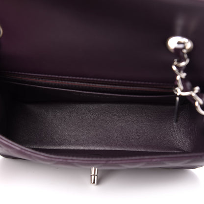 Chanel Lambskin Quilted Mini Rectangular Flap Dark Purple 5 of 10