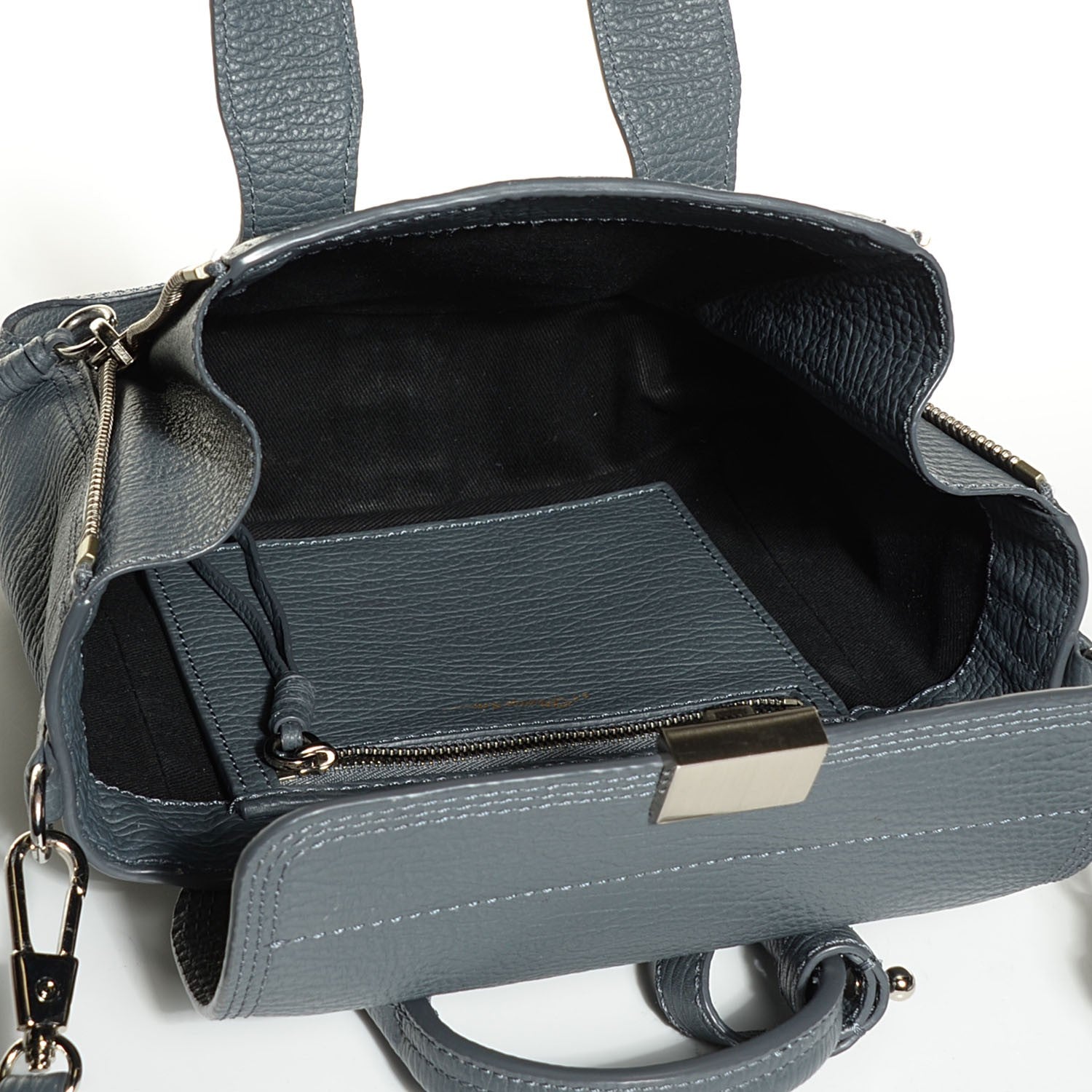 3.1 Phillip Lim 3.1 Textured Calfskin Mini Pashli Satchel Storm 5 of 22