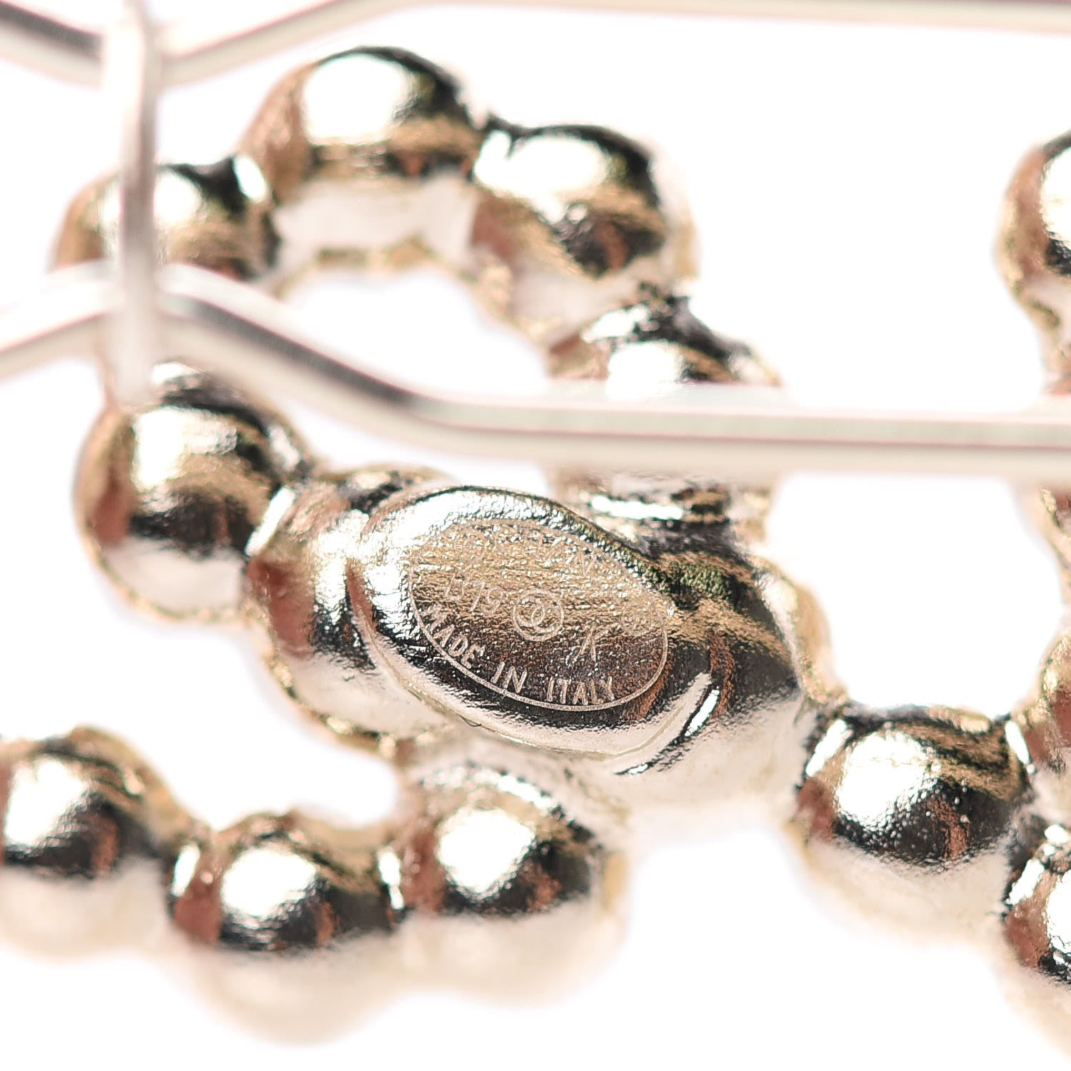 Chanel Metal Glass Swirling Pearls Hair Clip Gold 4 of 5