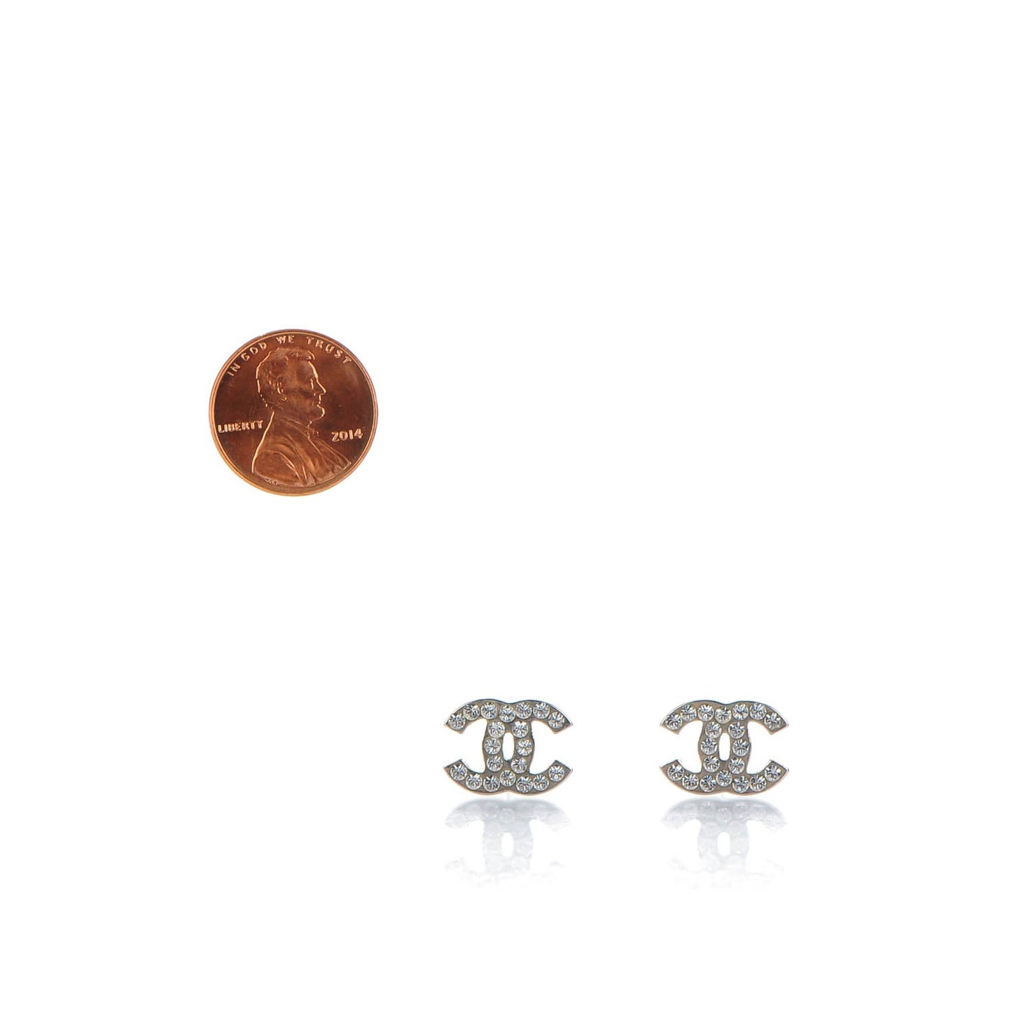 Crystal Timeless CC Earrings Silver