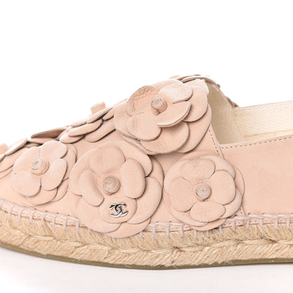 Chanel Suede Camellia CC Espadrilles 39 Pink 9 of 10