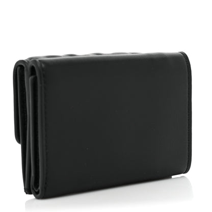Fendi Nappa Matisse FF Diagonal Embossed Micro Tri-Fold Wallet Black 3 of 10