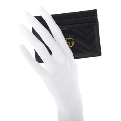 Gucci Calfskin Matelasse GG Marmont Card Holder Black 2 of 6