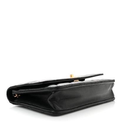 Chanel Lambskin Quilted CC Pearl Crush Wallet on Chain WOC Black 4 of 12