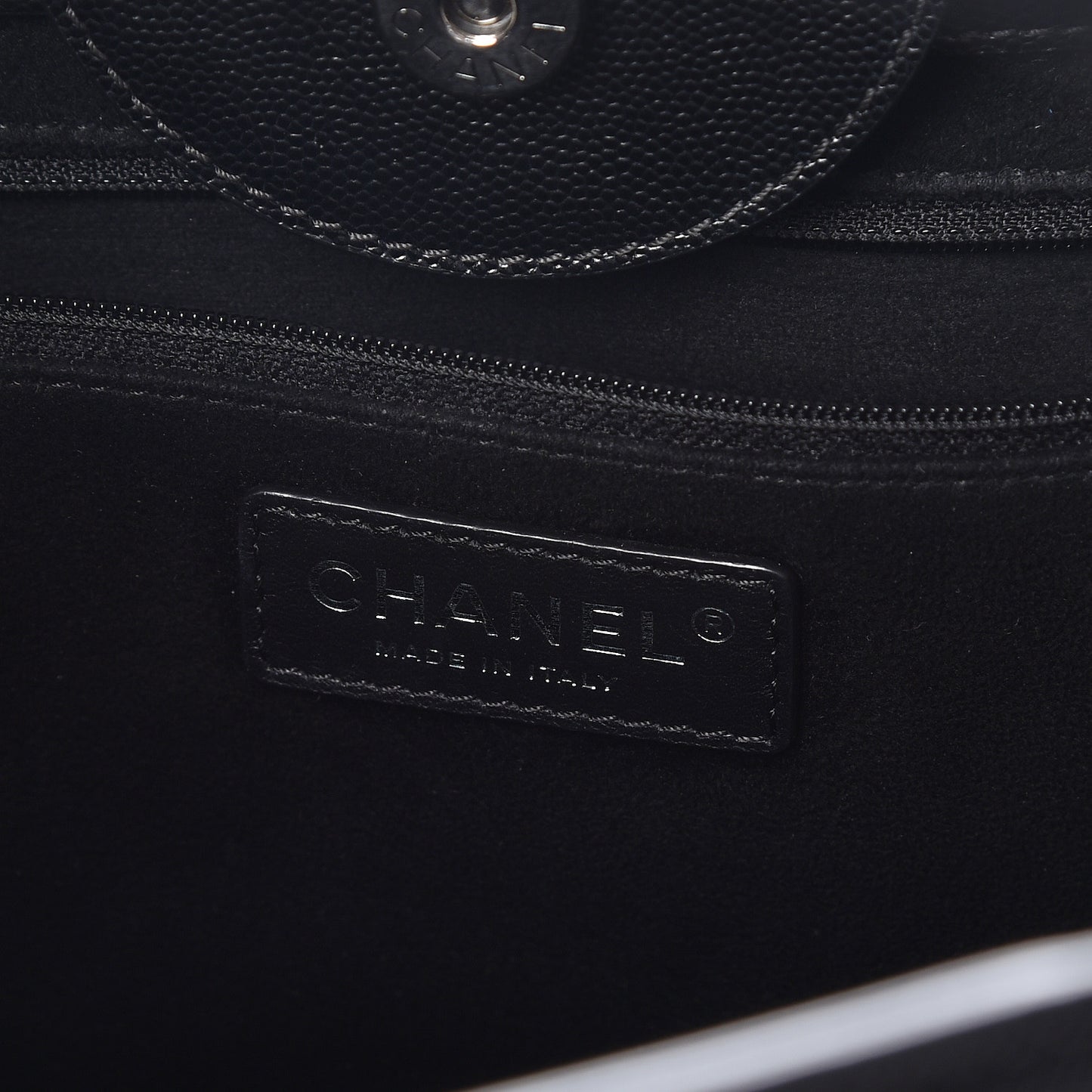 Caviar Small Studded Deauville Tote Black