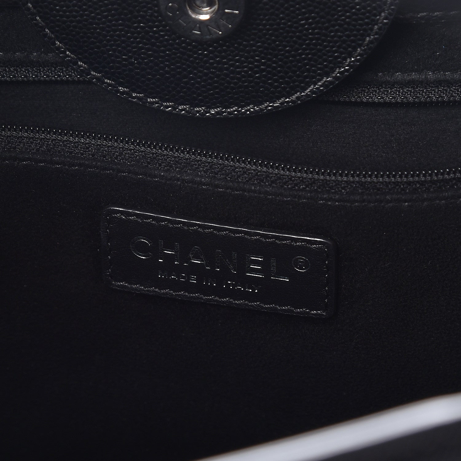 Chanel Caviar Small Studded Deauville Tote Black 6 of 9