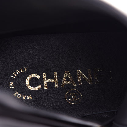 Chanel Calfskin CC Ankle Boots 37.5 Black 8 of 11