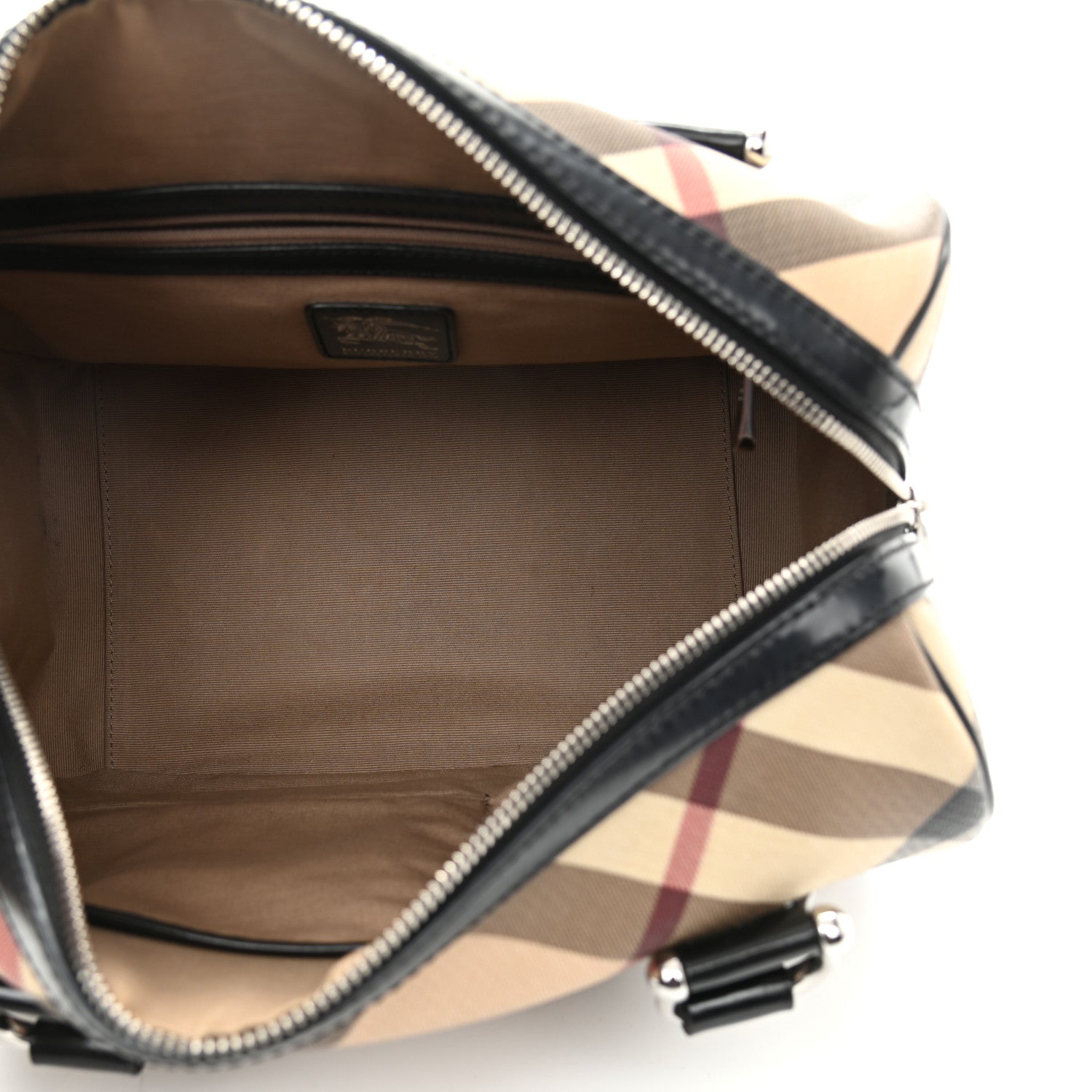 Burberry Nova Check Bowling Bag Black 4 of 12