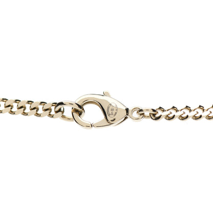 Chanel Crystal Dog Tag Charm Necklace Gold 4 of 4