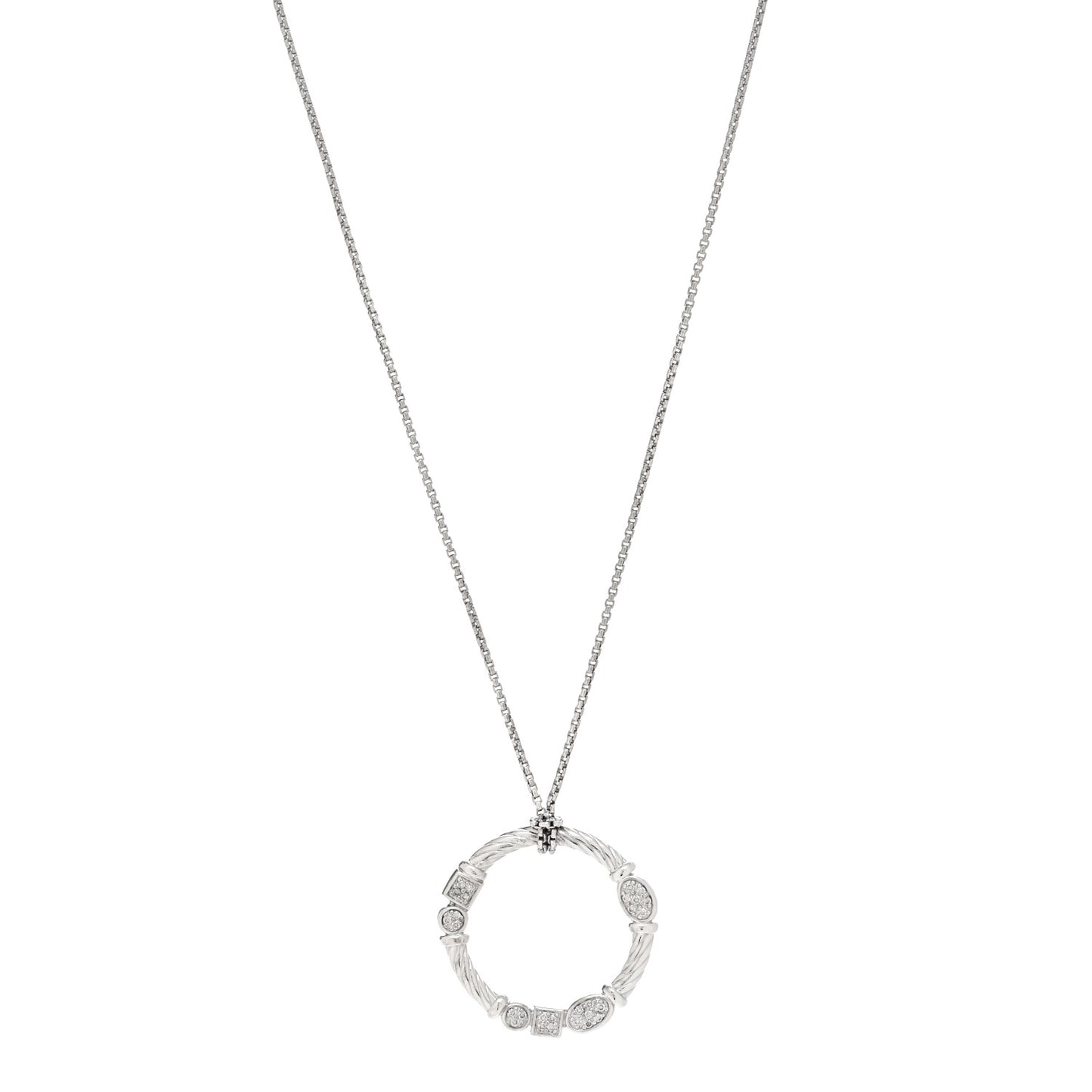 DAVID YURMAN Sterling Silver Diamond Confetti Pendant Necklace