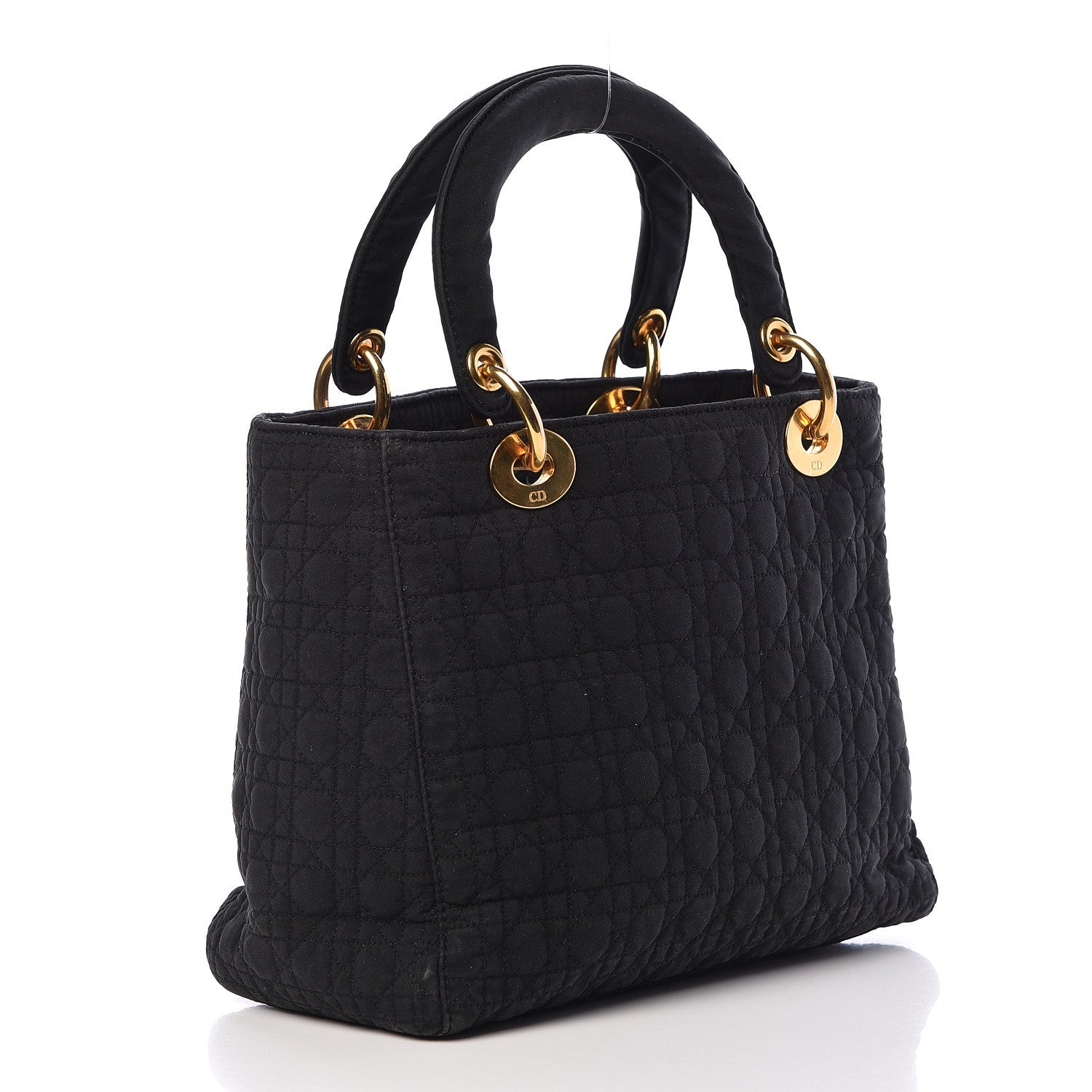 Christian Dior Nylon Cannage Medium Lady Dior Black 3 of 21