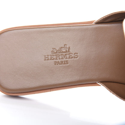 Hermes Calfskin Auteuil Sandals 37 White 7 of 9