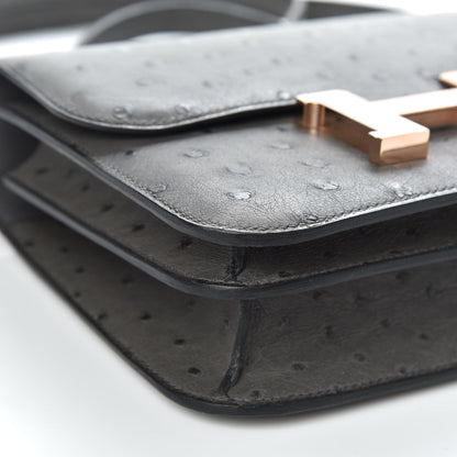 Hermes Ostrich Constance 18 Graphite 8 of 10