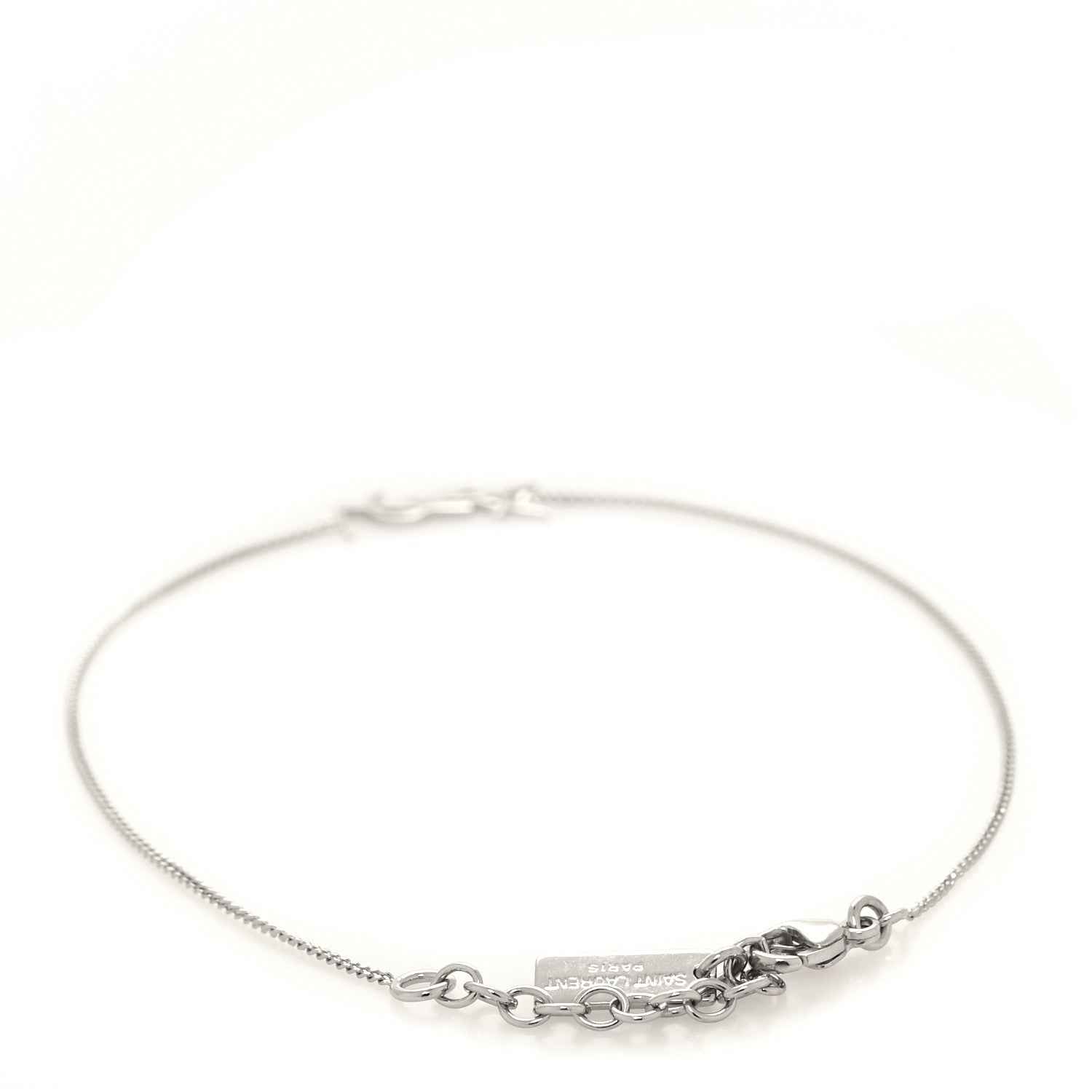 Saint Laurent Monogram Charm Bracelet L  Silver 3 of 4