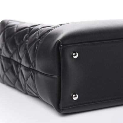 Chanel Aged Calfskin Quilted Be CC Tote Black 9 of 13