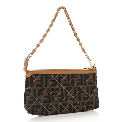 Fendi Zucca Quilted Pochette Tobacco 2 of 10