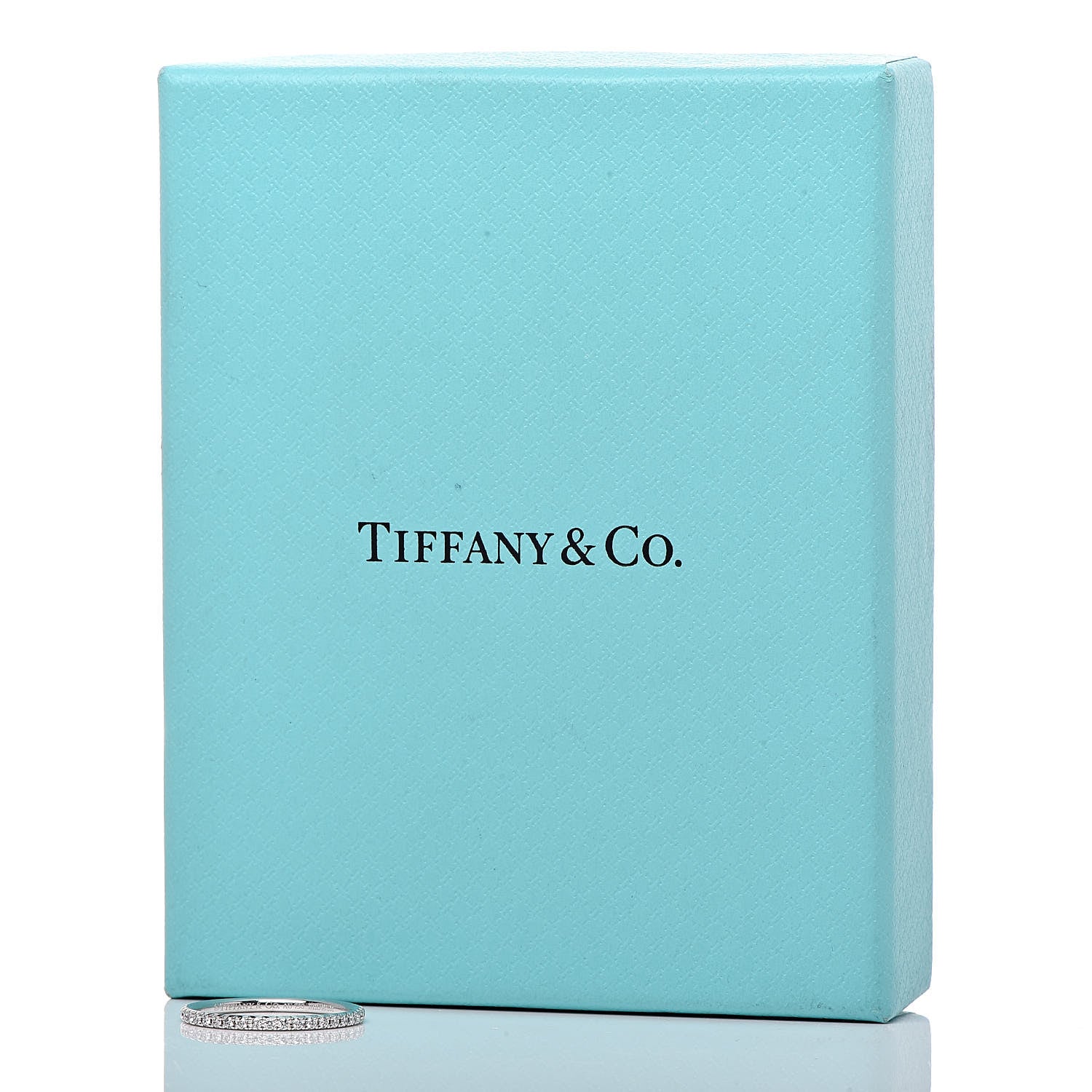 Tiffany 18K White Gold Diamond Metro Band Ring 49 5 5 of 5